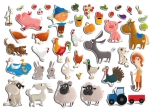 Магнитна игра Ферма, 44 елемента, настолна образователна игра с магнитна дъска, DODO