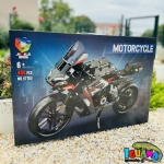 Голям 3D конструктор мотоциклет, 486 части, пистов мотор