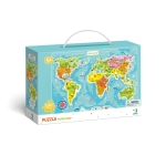 Пъзел Карта на Света, 100 елемента, World Map, DODO