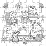 Пъзел Пепа Пиг, Peppa Pig 42 елемента, Овален