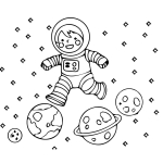 Пъзел с много ЕДРИ части Космос , 24 елемента