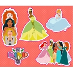 Комплект за оцветяване на Disney Princess Roll & Go, Дисни принцеси
