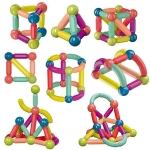 Магнитен конструктор с топчета и пръчки, 25 части, Magnetic Sticks