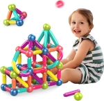Магнитен конструктор с топчета и пръчки, 36 части, Magnetic Sticks