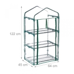 Домашна мини оранжерия за разсад и млади растения, 3 нива, 122x64x45 см