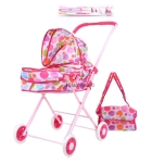 Сгъваема Количка за кукли със зимна чанта и сенник