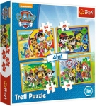 Пъзел 4в1 Пес Патрул 35/48/54/70 части, PAW PATROL Trefi