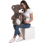 Плюшено мече с панделка Кафяв 60 см