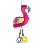 Бебешка играчка цикламено фламинго, 32см
