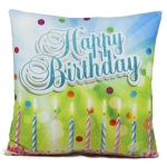 Възглавница /Happy Birthday/ със свещички, 34х34 см