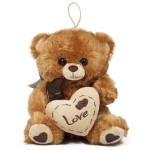 Меченце със сърце Love, 20см в три цвята