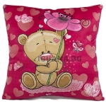 Възглавница мече с цвете 34х34см