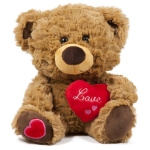 Мече със сърце "Love" Кафяв 24 см