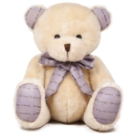 Мече с панделка Бежов, 20см