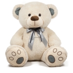 Мече с двойна панделка 50см в два цвята