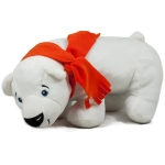 Полярна мечка с шал Оранжев, 40см