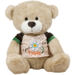 Бежово плюшено мече с тениска 30см