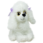 Куче пудел с големи очи Бял 26см