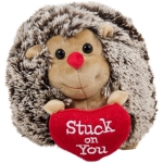 Плюшено таралежче със сърце Кафяв, 15см