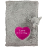 Плюшена подвързия със слонче Сив, 22см