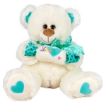 Мече с бонбон и панделка Син 45 см