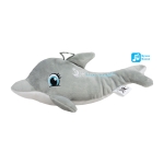 Плюшено делфинче с бродерия "Happy dolphin" Сив  8 см