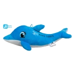 Плюшено делфинче с бродерия "Happy dolphin" Син 8 см