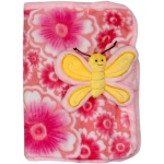 Тетрадка с калъф Пеперуда Розов с жълта пеперуда