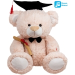 Плюшено мече абитуриент 50см със звук на Български в два цвята