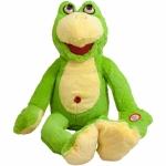 Интерактивна играчка, Плюшена жаба с мигащи очи, 25 см