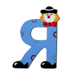 Декоративна дървена буква - Я Син 7.5 х 9.5 см
