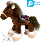 Конче със седло| 3 цвята 862 Тъмно кафяв 30 см