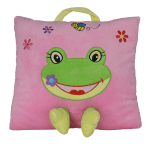 Цветна възглавничка с животни Жабче 35х35см