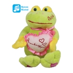 Жаба със сърце + ЗВУК - "I love you!", 30см