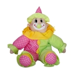 Бебешки плюшен клоун Розов и зелен 32 см