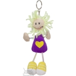 Плюшен ключодържател с усмихнато момиче Лилав 15 см