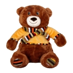 Мече с шал и жълта блуза 28 см