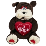 Куче със сърце 20 см