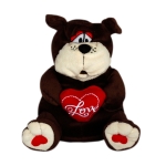 Куче със сърце 20 см