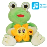 Жабка с цвете 25см