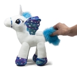 Еднорог с пърхащи крила 28см Бял