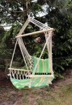 Люлка хамак с дървени подлакътници до 110кг, 55х50х100см, цветна | IGUANA.BG