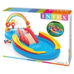 Детски басейн с пързалка и пръскащ ореол 297х193х135см INTEX 57453NP