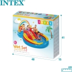 Детски басейн с пързалка и пръскащ ореол 297х193х135см INTEX 57453NP