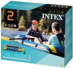 Надуваема двуместна лодка с гребла и помпа, до 200кг, INTEX CHALLENGER 2