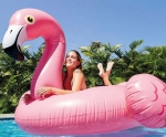 Надуваемо розово фламинго 218см, INTEX - 56288EU - Mega Flamingo Island