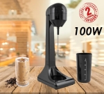 Миксер за фрапе стоящ, 100W, 2 скорости, Бял, Черен, Сребрист