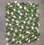 Дървена пергола с цветя и зеленина, 80х190см