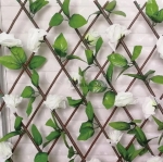 Дървена пергола с цветя и зеленина, 80х190см