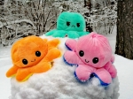 ПРОМО Комплект 3 броя Плюшен октопод с две лица REVERSIBLE OCTOPUS PLUSH